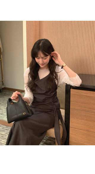 (2 colors) Wrap Long Skirt