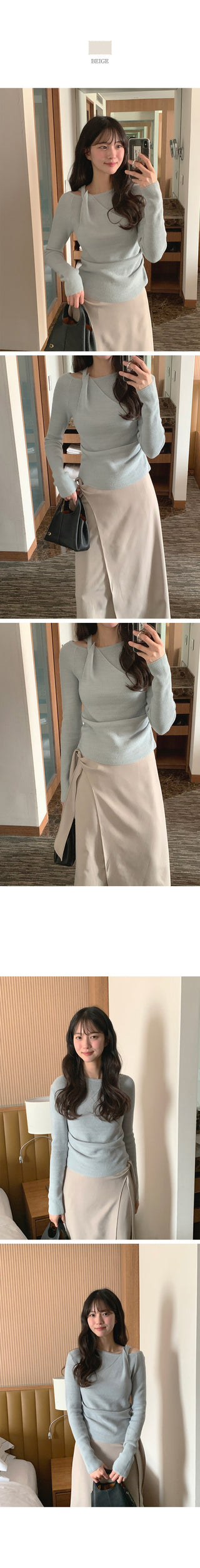 (2 colors) Wrap Long Skirt