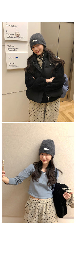 (2 colors) Dot Fleece Pants