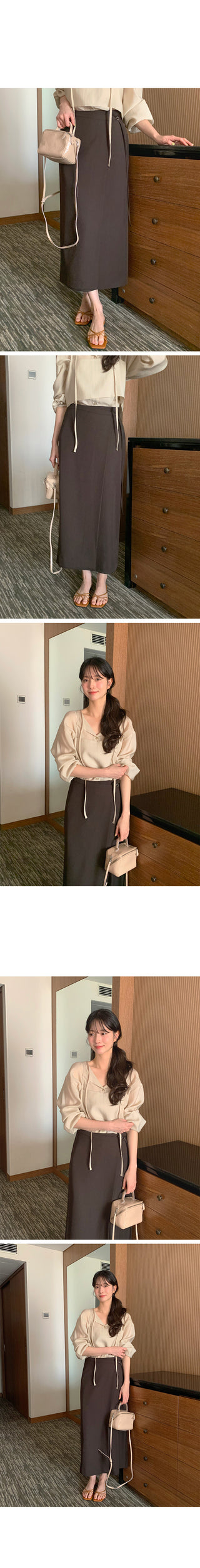 Wrap long skirt
