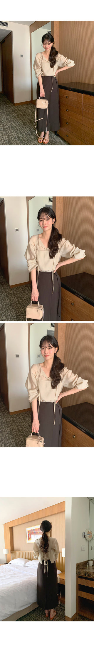 Wrap long skirt