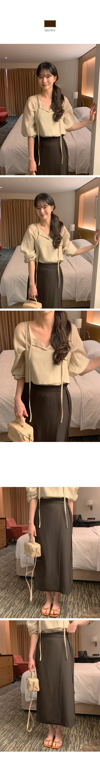 Wrap long skirt