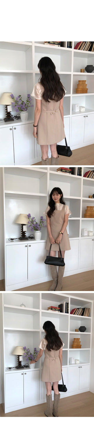 [4 colors] Mesh pleated blouse
