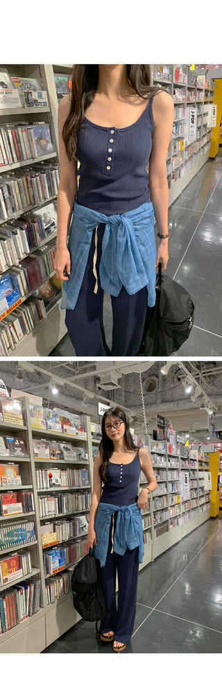 [2 colors] See-through check shirt