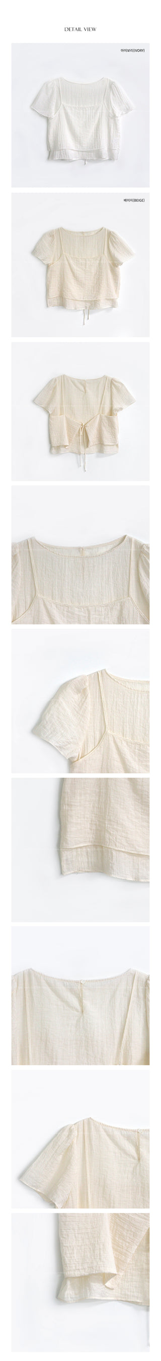 Bustier layered blouse in 2 colors!