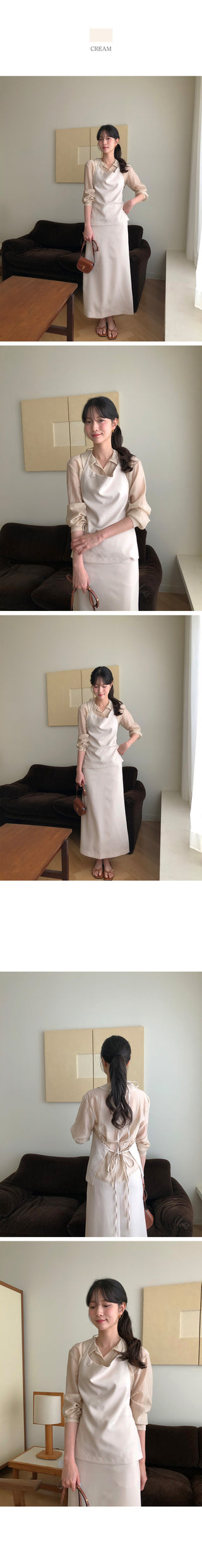 (2 colors) Ring Bustier Dress