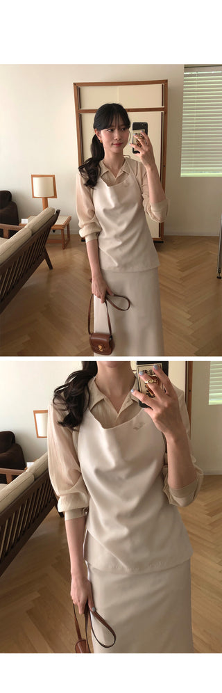 (2 colors) Ring Bustier Dress