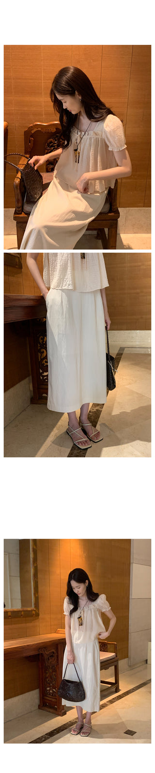 See-through sleeveless blouse