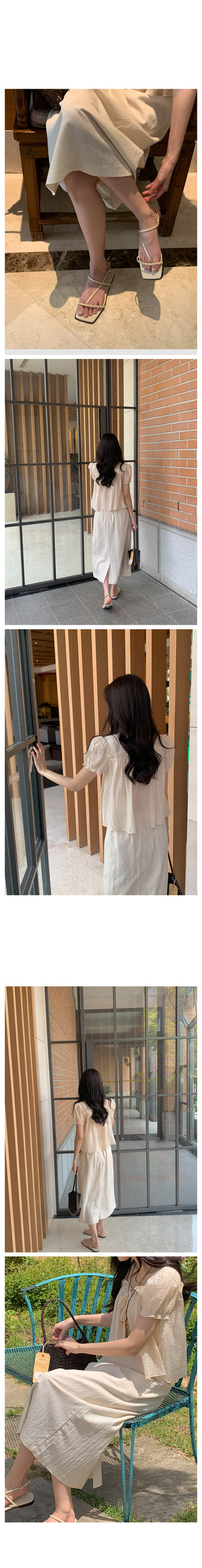 See-through sleeveless blouse