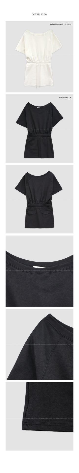 [2 colors] One-shoulder dress