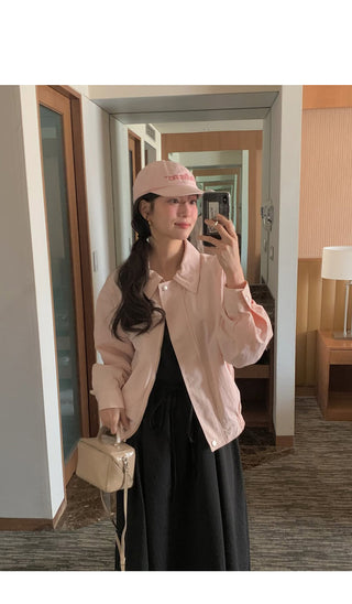 (3 colors) Collared Blouson