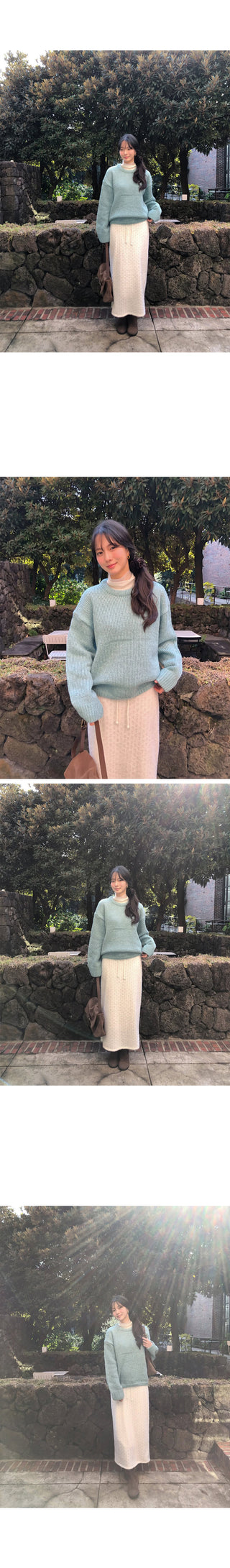 (11 colors) Round neck loose fit knit