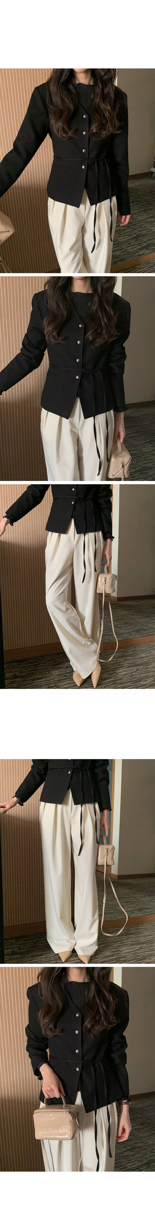 (3 colors) Tucked Slacks