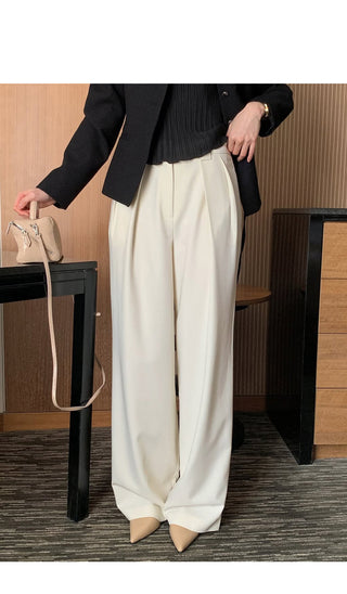 (3 colors) Tucked Slacks