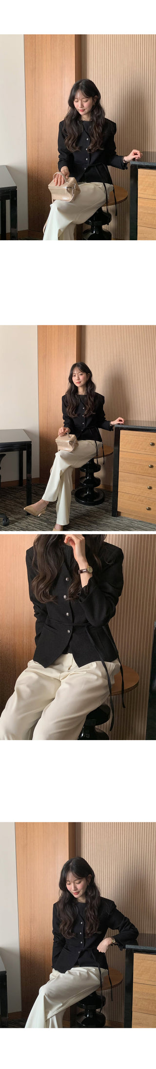 (3 colors) Tucked Slacks