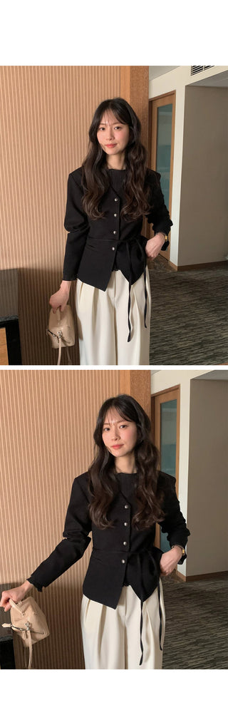 (3 colors) Tucked Slacks