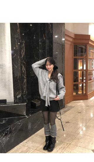 (set) (3 colors) Scarf knit set