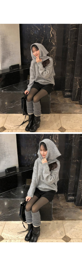 (set) (3 colors) Scarf knit set