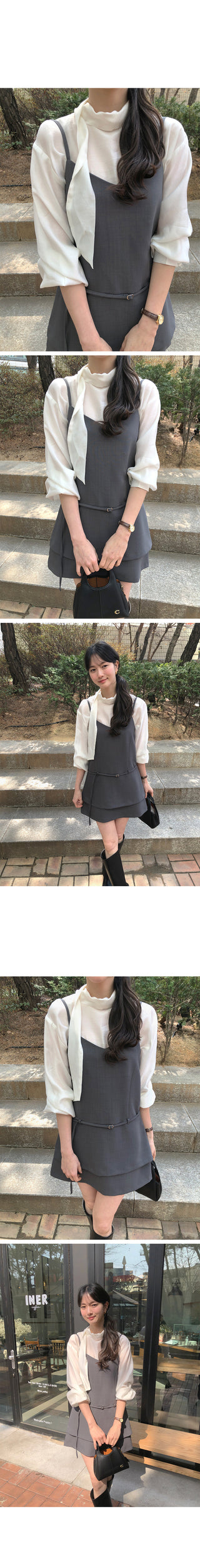 (2 colors) Belted Mini Dress