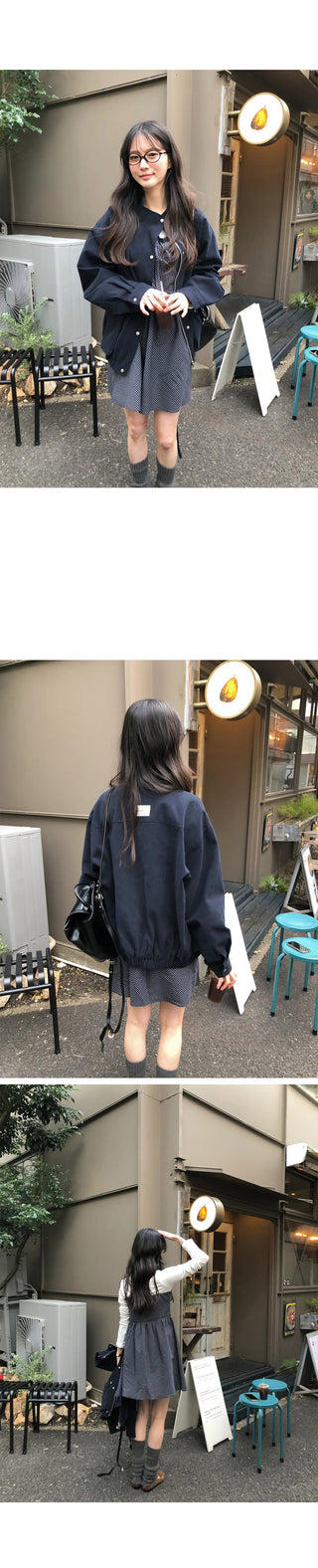 Basic cotton blouson