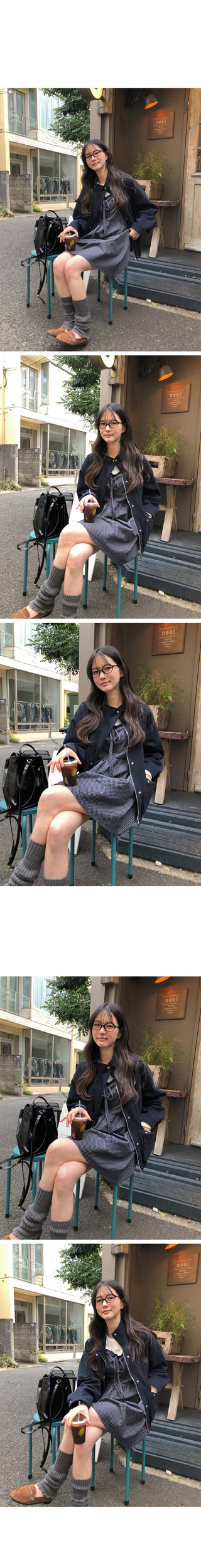 Basic cotton blouson