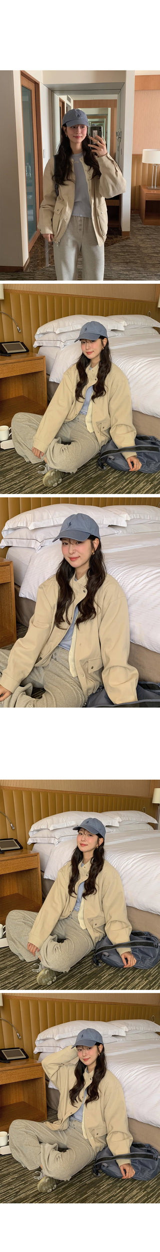 Basic cotton blouson