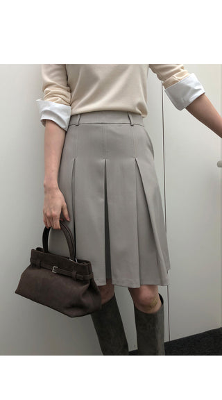 (2 colors) Pleated skirt
