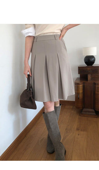 (2 colors) Pleated skirt
