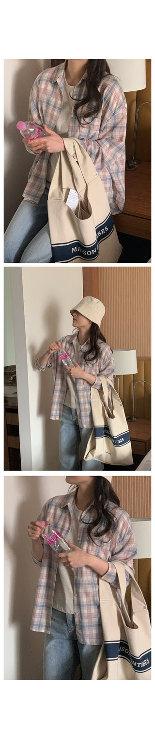 Pastel check shirt in 2 colors!