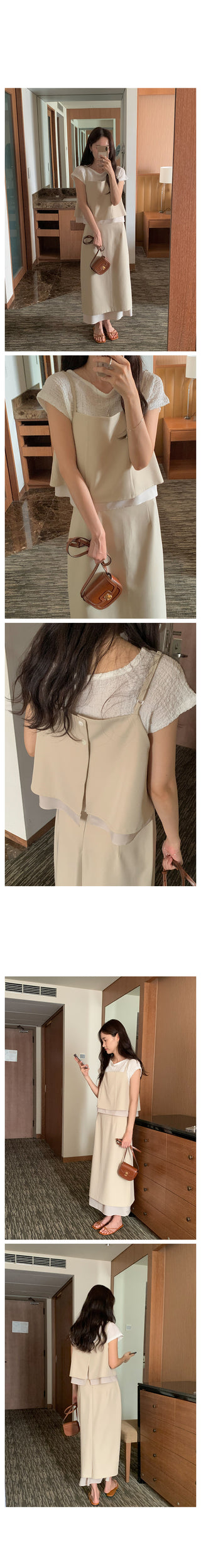 [Adjustable Straps] Semi-Crop Bustier