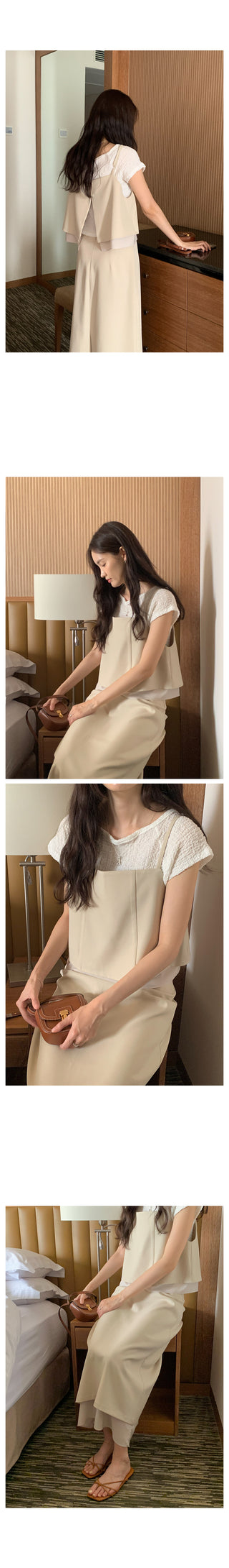 [Adjustable Straps] Semi-Crop Bustier