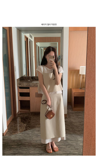 Long layered skirt