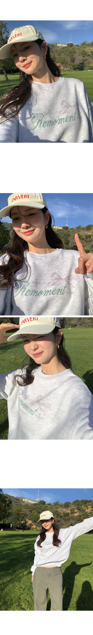 (3 colors) Pixel print sweatshirt