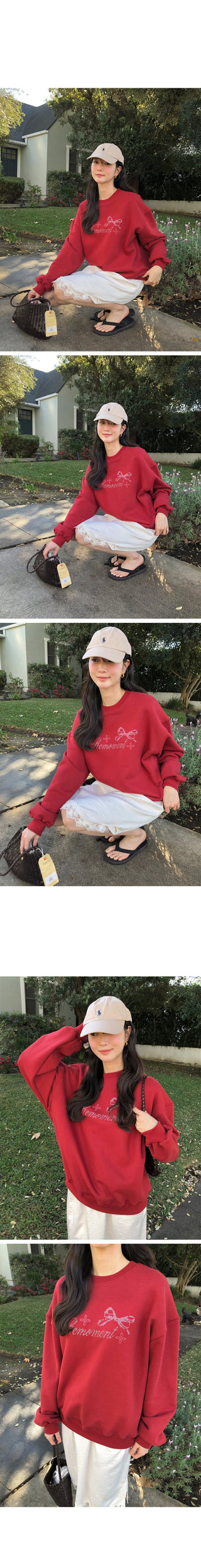(3 colors) Pixel print sweatshirt
