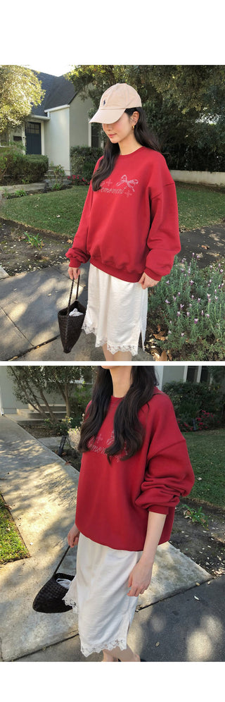 (3 colors) Pixel print sweatshirt