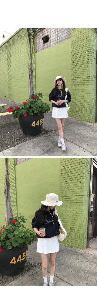 (3 colors) Pixel print sweatshirt