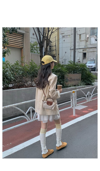 (4 colors) Faux Suede Half Jacket