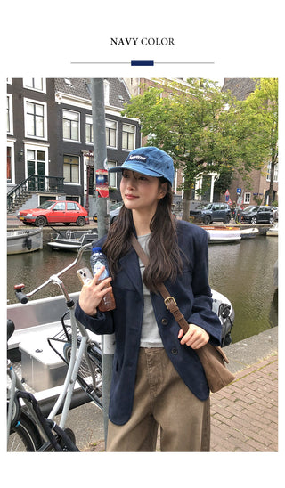 (4 colors) Faux Suede Half Jacket