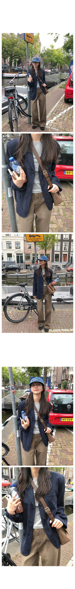 (4 colors) Faux Suede Half Jacket