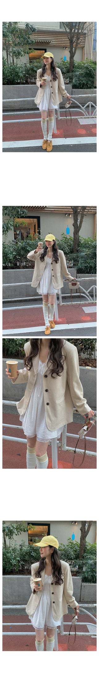 (4 colors) Faux Suede Half Jacket