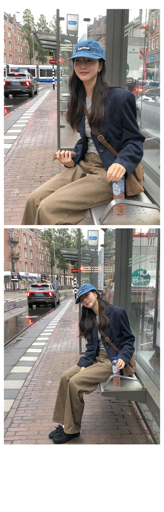 (4 colors) Faux Suede Half Jacket