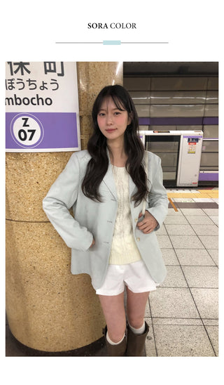(4 colors) Faux Suede Half Jacket