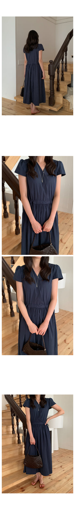 V-neck long dress