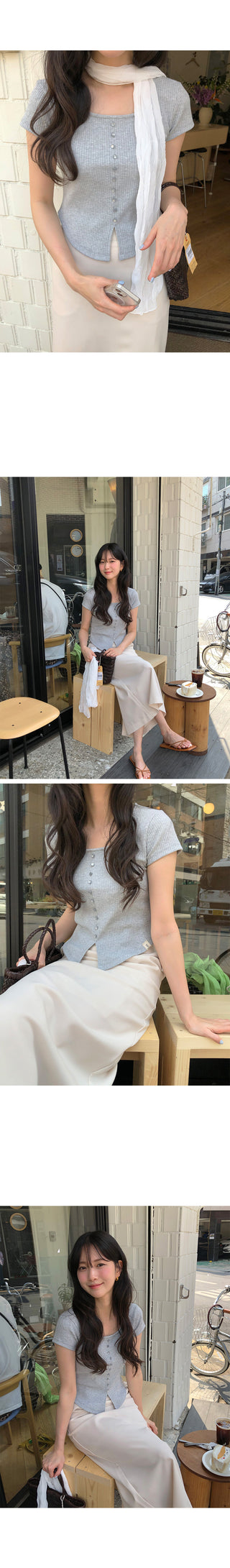 (3 colors) Cropped T-shirt