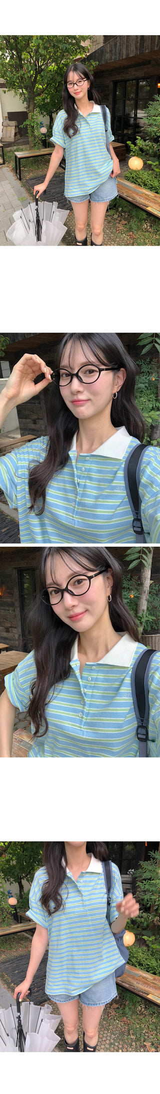 [6 colors] Striped camisole