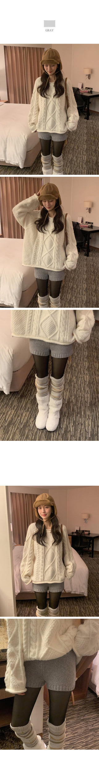 (2 colors) Knit shorts