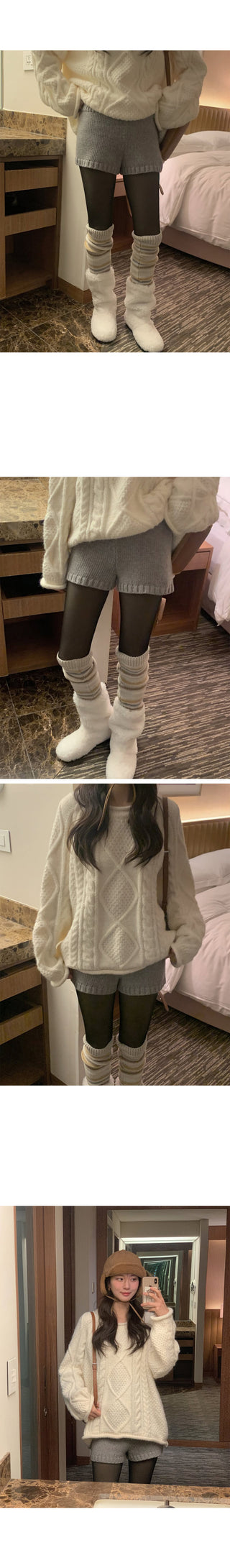 (2 colors) Knit shorts