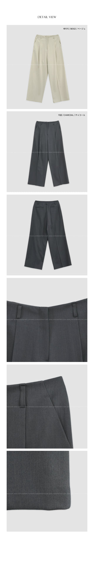 [2 colors] Wide Slacks