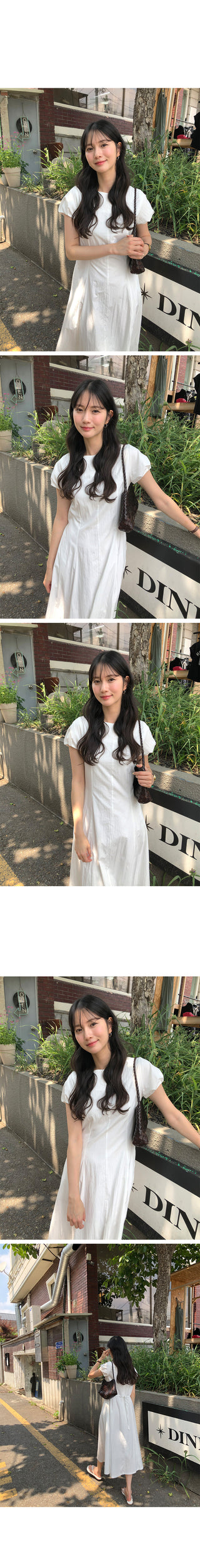 [2 colors] Puff Long Dress