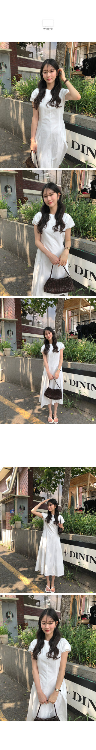 [2 colors] Puff Long Dress